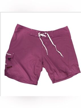 Women’s Maui Rippers Magenta Swim/Board Shorts with Drawstring Size 12